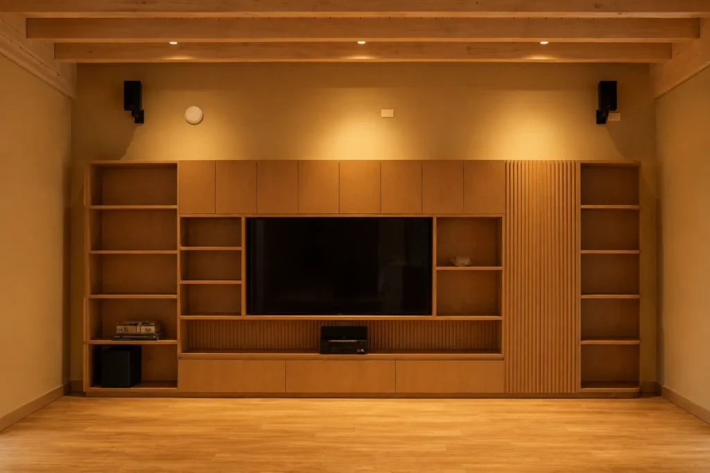 Sala de estar con teatro en casa